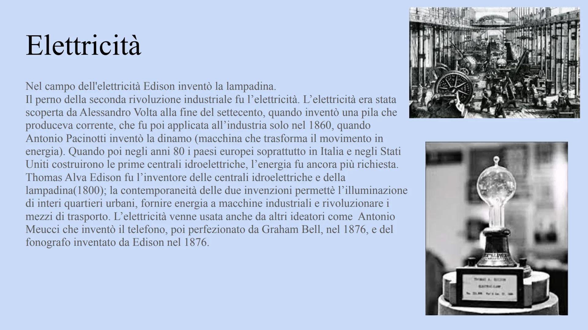 La seconda
rivoluzione
Christel Jaccond La seconda rivoluzione industriale ebbe inizio intorno al
1870 e proseguì fino al 1945 con l'ascesa 