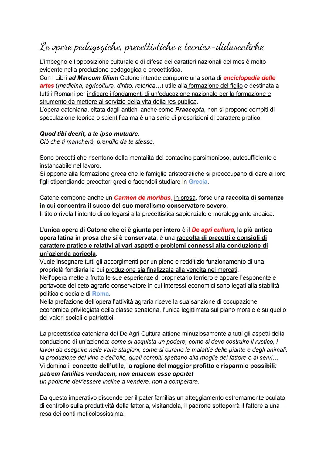 Catone
La vita di Catone si estende per 85 anni (234-149 a.C.) in un periodo cruciale della storia di
Roma.
Catone è il campione più rappres