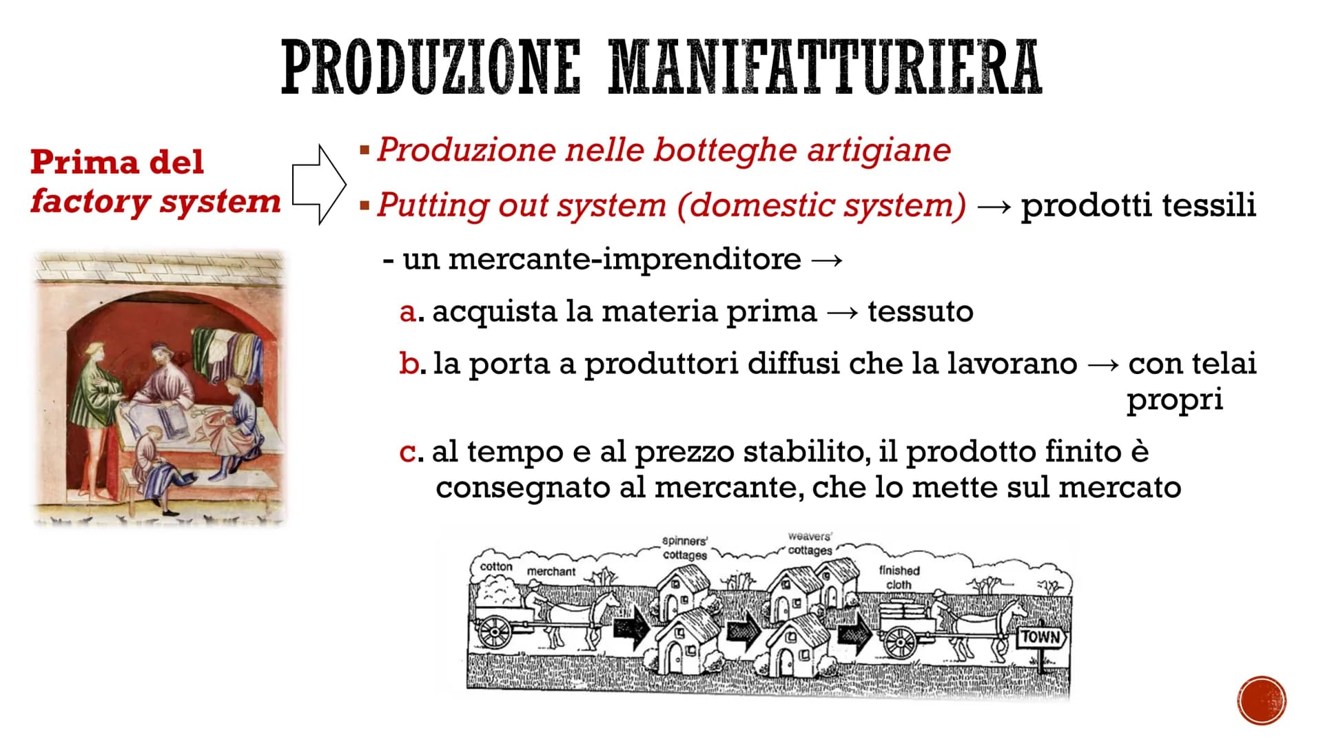 LA RIVOLUZIONE
INDUSTRIALE
UNA TRASFORMAZIONE RADICALE
CO
PEERDE Rivoluzione
industriale
■
Factory system →
- processo di radicale trasforma