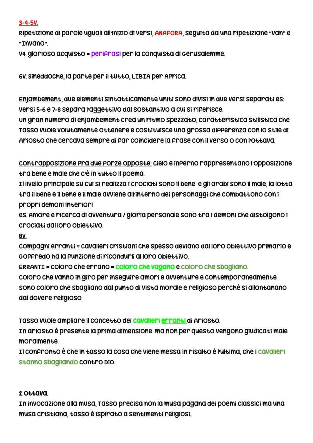 PROEMIO GERUSALEMME LIBERATA
1 Ottava
1V. Riprende e omaggia il primo verso dell'Eneide di Virgilio > Arma virumque cano.
IO, poeta, raccont