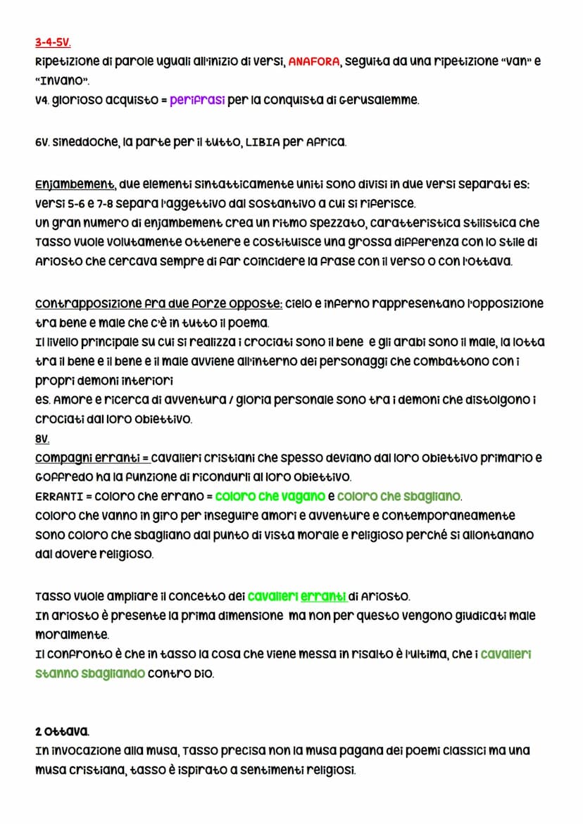 PROEMIO GERUSALEMME LIBERATA
1 Ottava
1V. Riprende e omaggia il primo verso dell'Eneide di Virgilio > Arma virumque cano.
IO, poeta, raccont