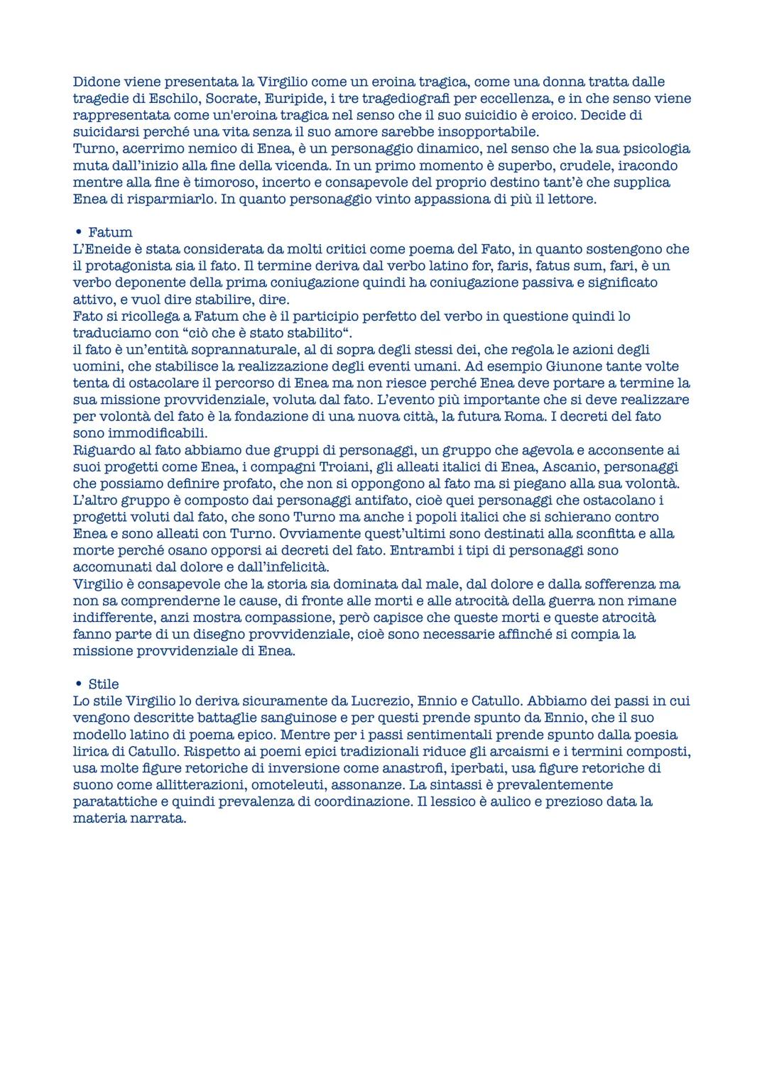 L' Eneide
L'ultima opera scritta da Virgilio è l'Eneide a cui l'autore dedica gli ultimi anni della sua
vita,
dal 29 a.C. fino all'anno dell