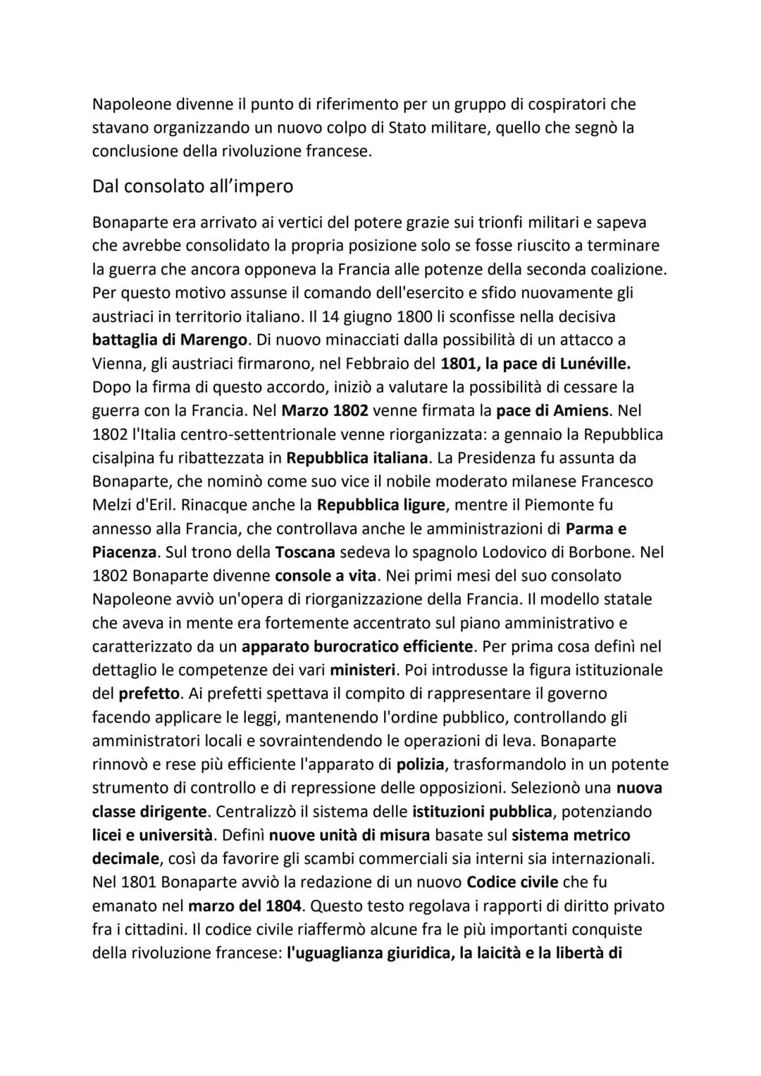 CAPITOLO 6 La parabola politica di Napoleone
La rapida discesa del generale Bonaparte
Con il Termidoro si chiuse la fase più turbolenta dell
