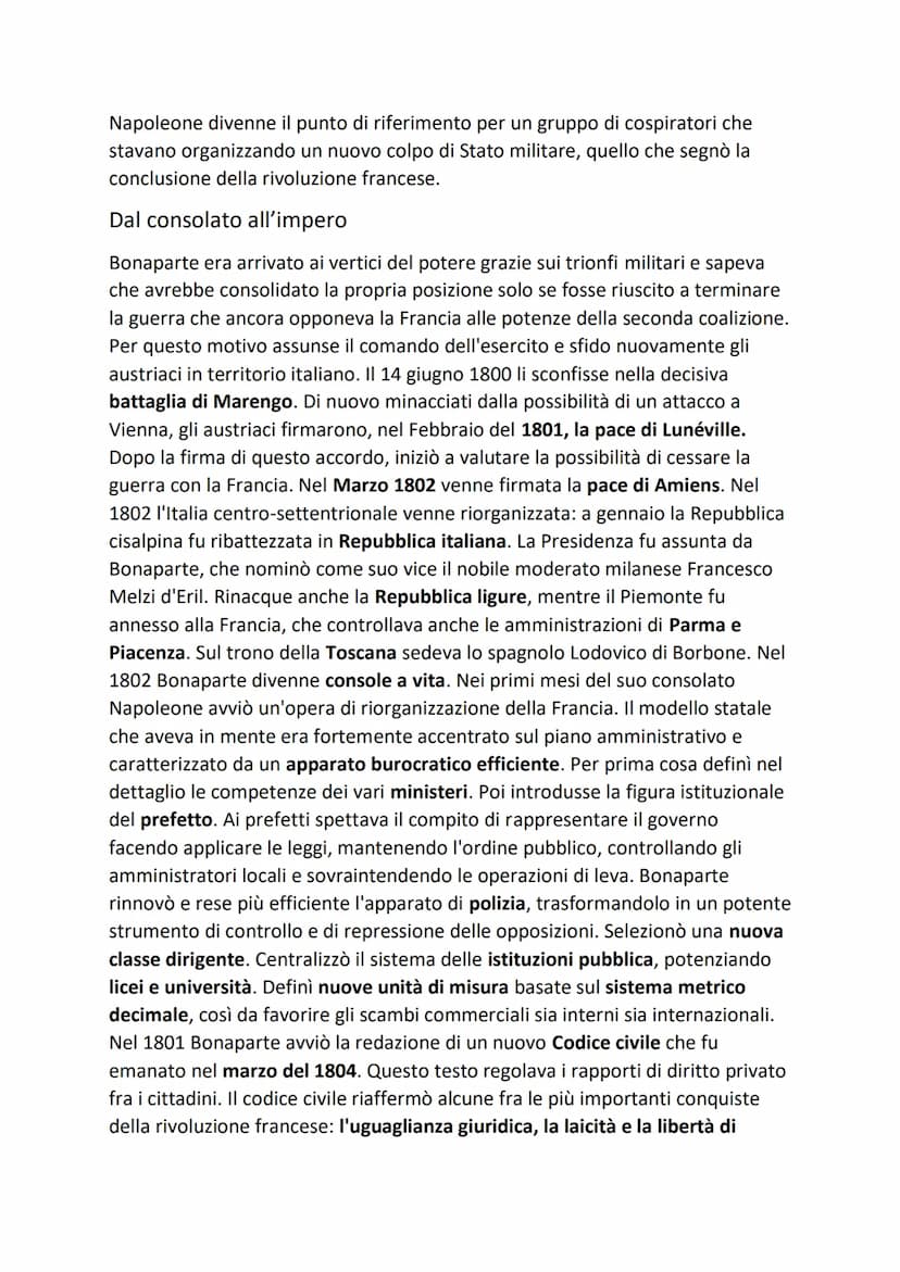 CAPITOLO 6 La parabola politica di Napoleone
La rapida discesa del generale Bonaparte
Con il Termidoro si chiuse la fase più turbolenta dell