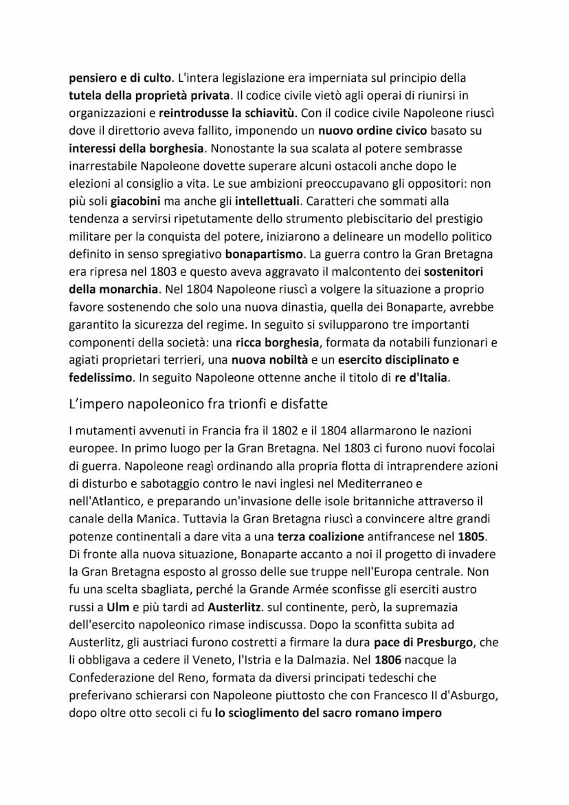 CAPITOLO 6 La parabola politica di Napoleone
La rapida discesa del generale Bonaparte
Con il Termidoro si chiuse la fase più turbolenta dell