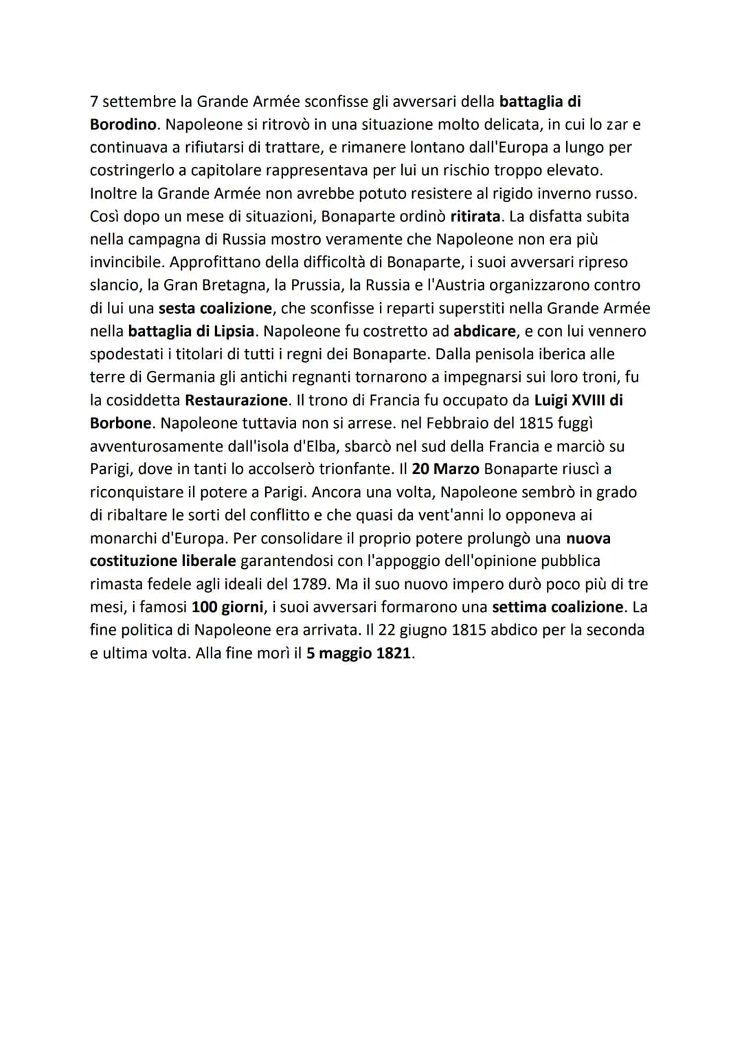 CAPITOLO 6 La parabola politica di Napoleone
La rapida discesa del generale Bonaparte
Con il Termidoro si chiuse la fase più turbolenta dell