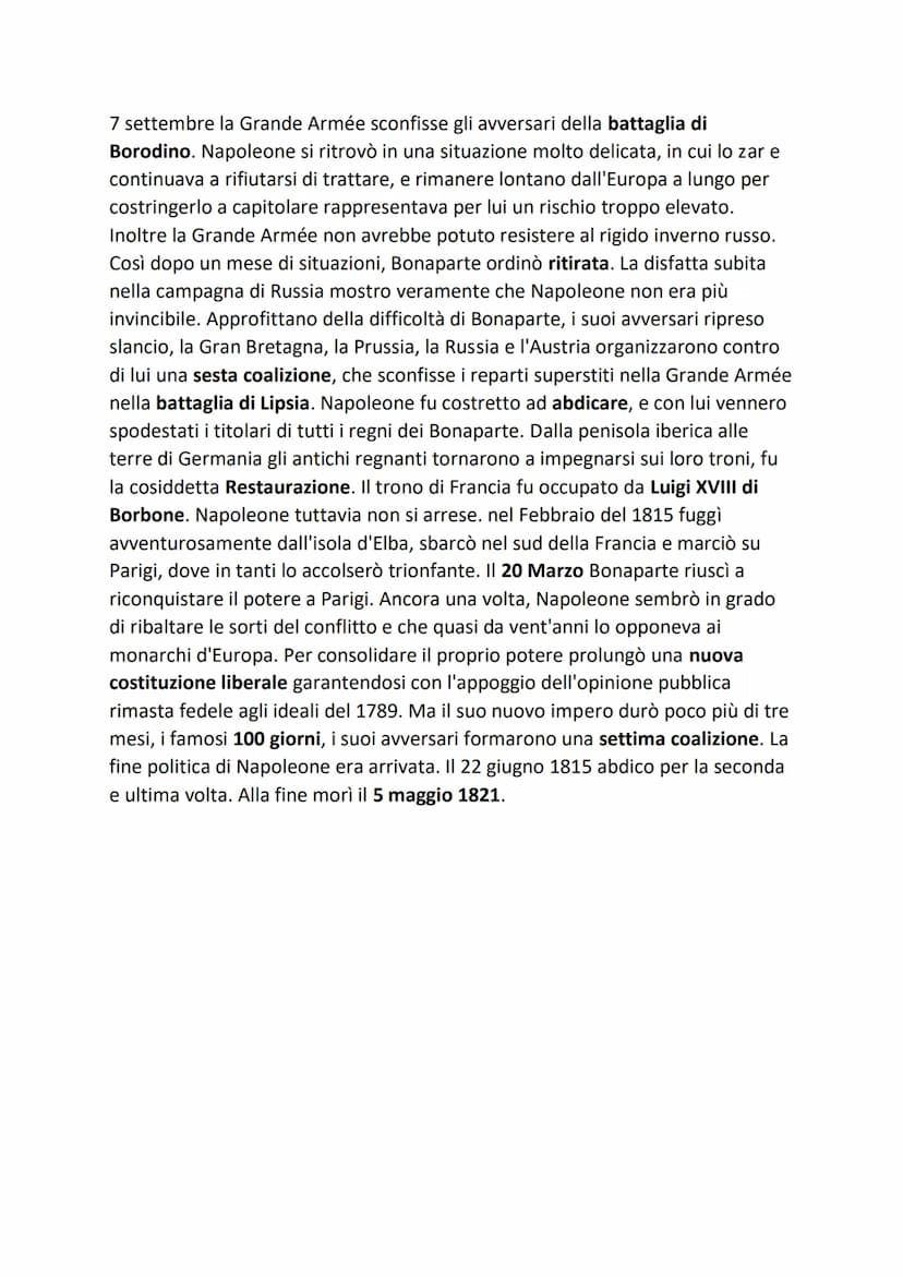 CAPITOLO 6 La parabola politica di Napoleone
La rapida discesa del generale Bonaparte
Con il Termidoro si chiuse la fase più turbolenta dell