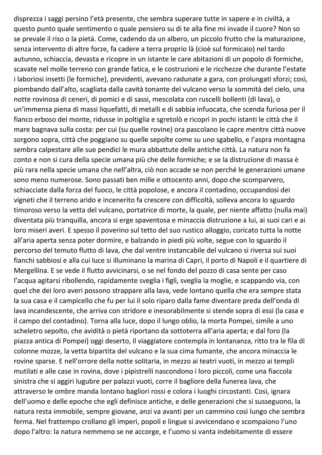 
<p>La Ginestra o il fiore del deserto è una composizione di Leopardi nella primavera del 1836. Le sue dimensioni straordinarie e le tematic