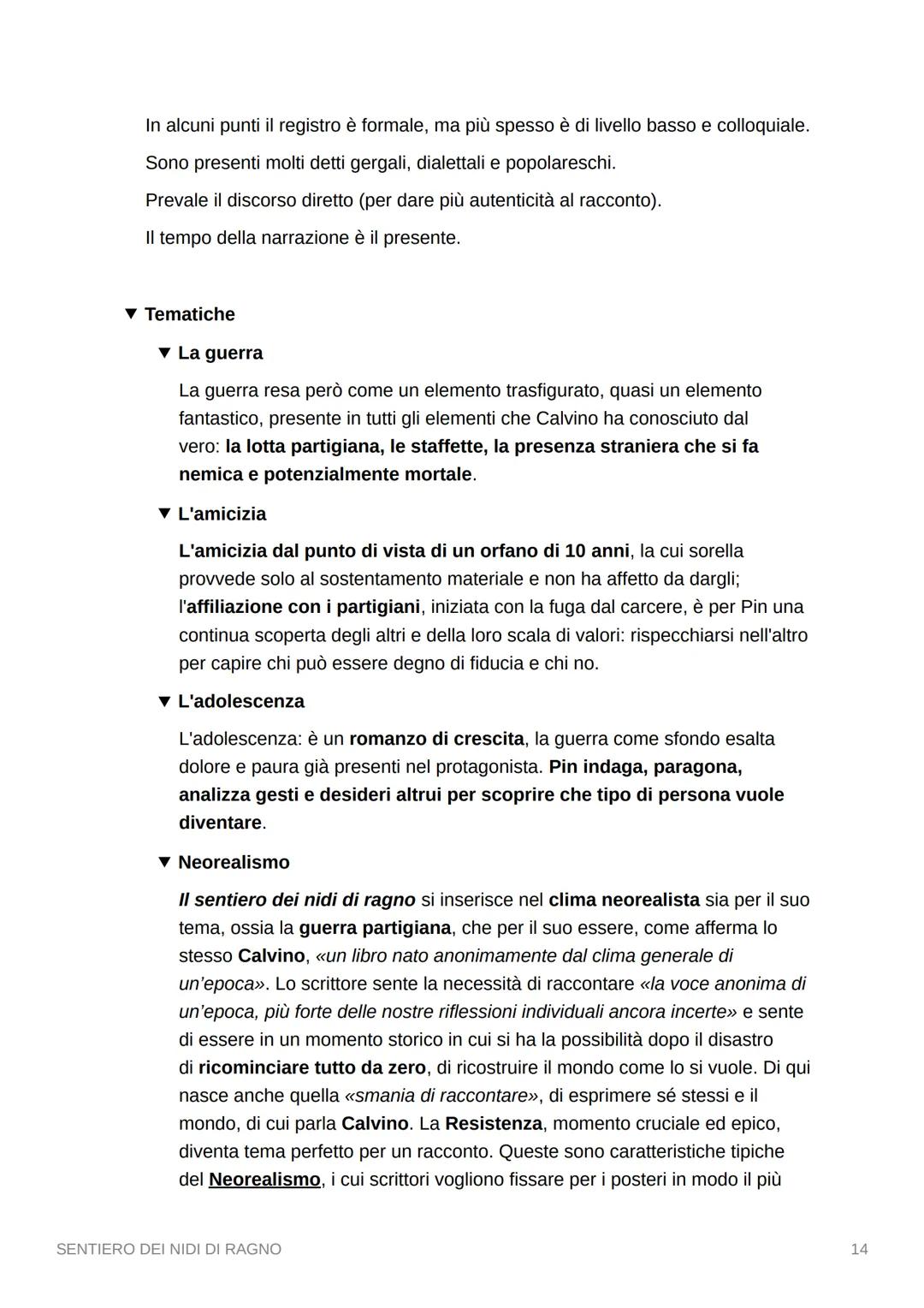 SENTIERO DEI NIDI DI RAGNO
▾ Riassunto per capitoli
Capitolo 1.
Pin è il protagonista della storia. E' un bambino che ha una voce rauca, per