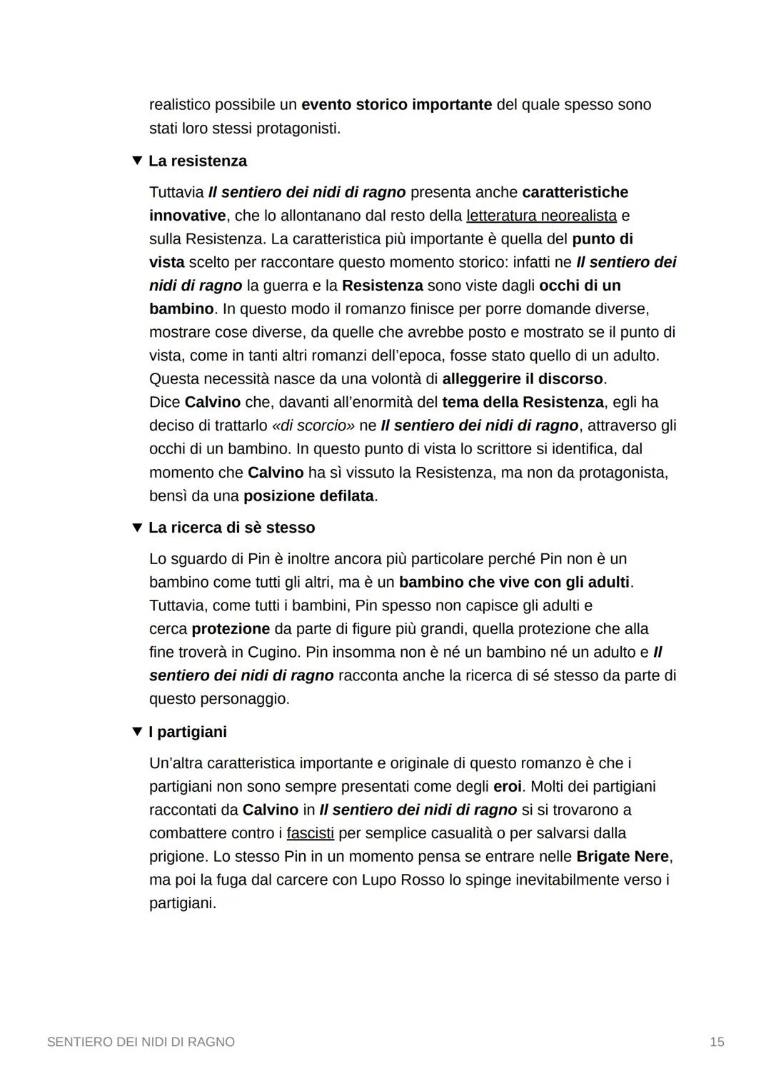 SENTIERO DEI NIDI DI RAGNO
▾ Riassunto per capitoli
Capitolo 1.
Pin è il protagonista della storia. E' un bambino che ha una voce rauca, per