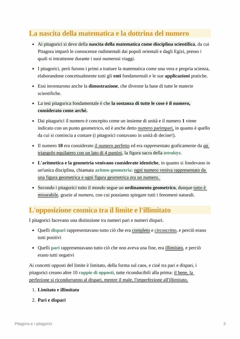 Pitagora e i pitagorici
La figura di Pitagora è avvolta da un mito, in quanto egli veniva ritenuto un profeta mago,
un operatore di miracoli