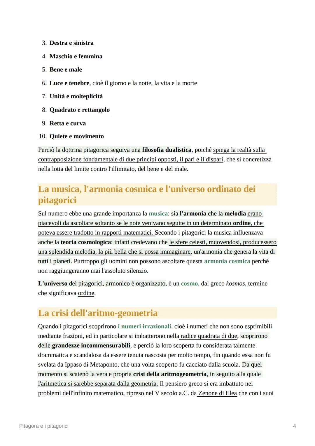 Pitagora e i pitagorici
La figura di Pitagora è avvolta da un mito, in quanto egli veniva ritenuto un profeta mago,
un operatore di miracoli