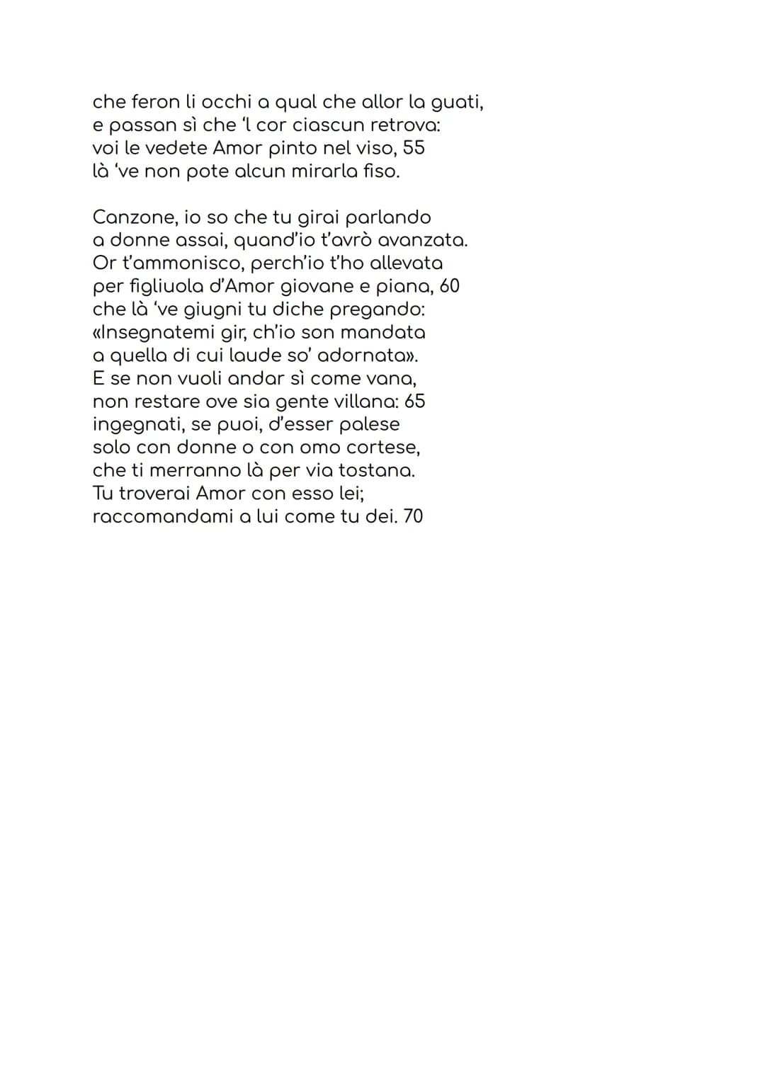 DONNE CH'AVETE
INTELLETTO D'AMORE
Donne ch'avete intelletto d'amore è un
manifesto letterario, ma può diventare ciò che vogliamo a
seconda d