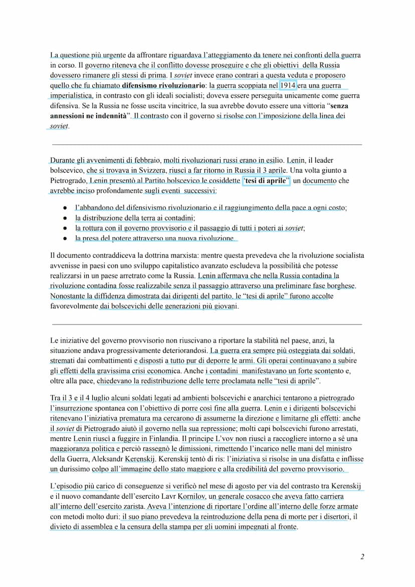 Storia capitoli 5, 6, 7
5. LA RIVOLUZIONE RUSSA DA LENIN A STALIN
Il 23 febbraio 1917 (1'8 marzo del calendario gregoriano) scoppiò nella ca