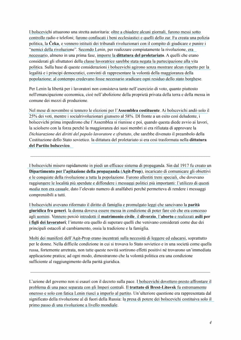 Storia capitoli 5, 6, 7
5. LA RIVOLUZIONE RUSSA DA LENIN A STALIN
Il 23 febbraio 1917 (1'8 marzo del calendario gregoriano) scoppiò nella ca