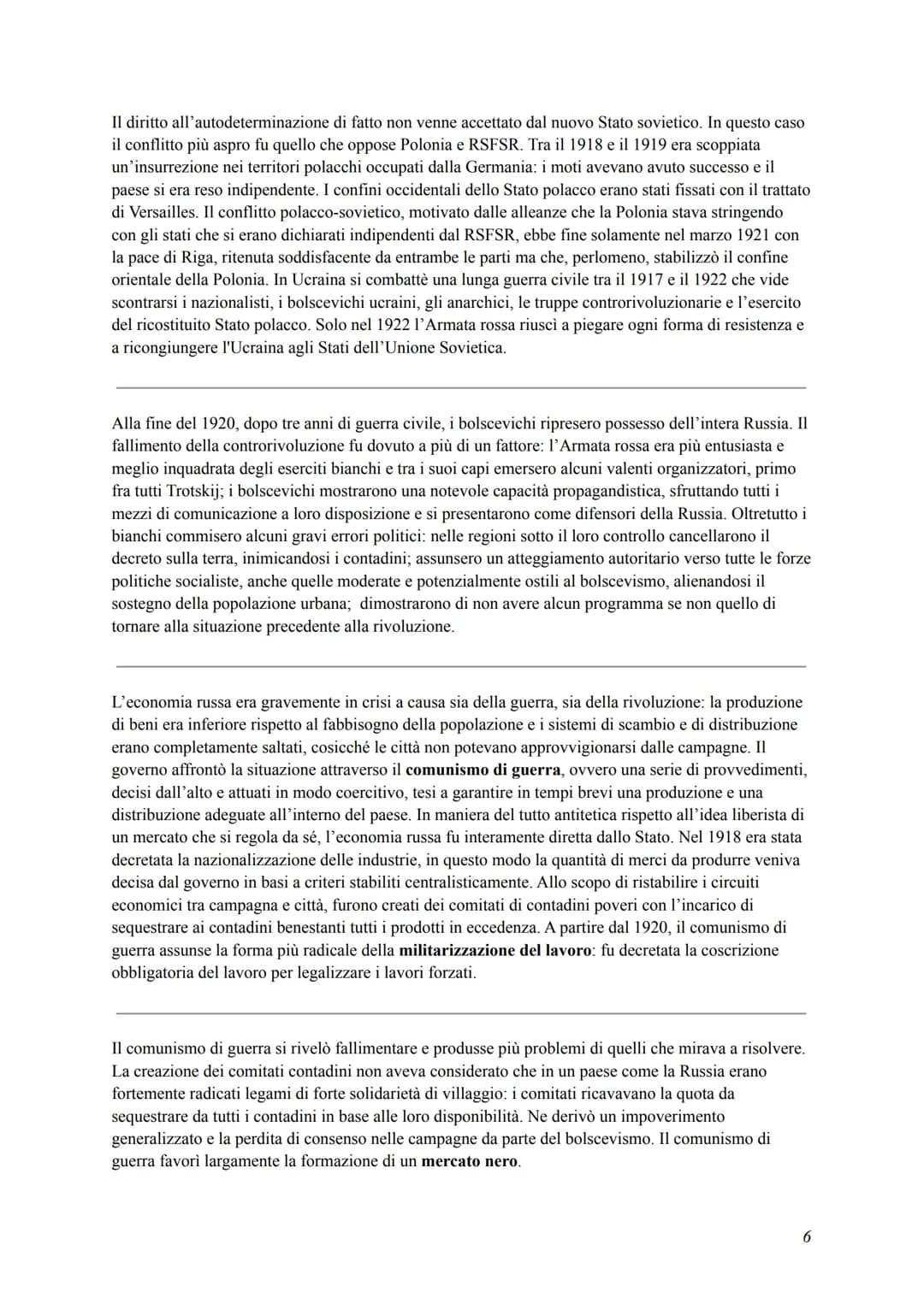 Storia capitoli 5, 6, 7
5. LA RIVOLUZIONE RUSSA DA LENIN A STALIN
Il 23 febbraio 1917 (1'8 marzo del calendario gregoriano) scoppiò nella ca