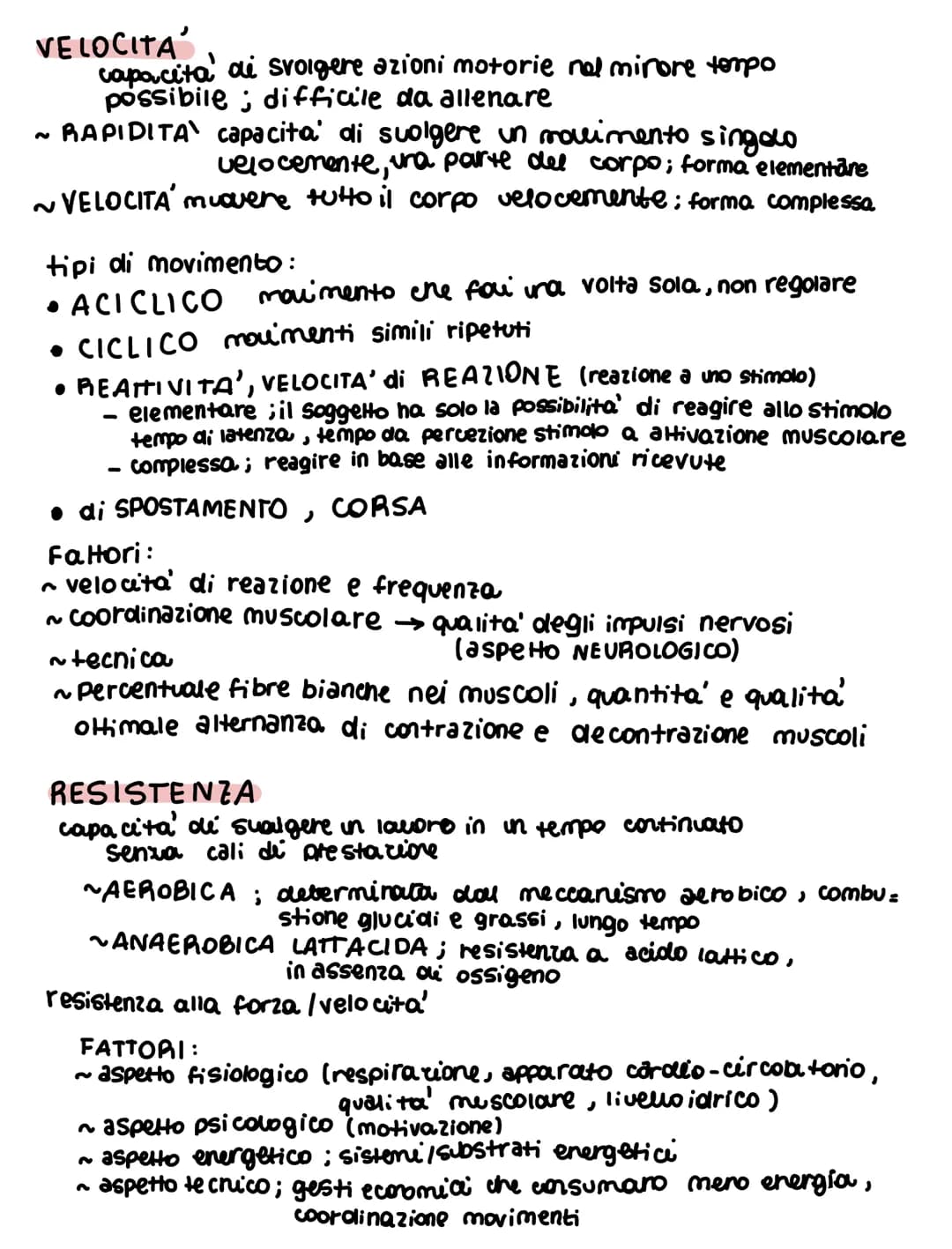 CAPACITA' CONDIZIONALI
↳ capacito' che abbiamo che condicionano la prestacione
Sportiva:
- FORZA
-RESISTENZA
- ELASTICITA' /MOBILITA' ARTICO