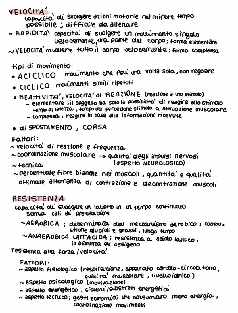 CAPACITA' CONDIZIONALI
↳ capacito' che abbiamo che condicionano la prestacione
Sportiva:
- FORZA
-RESISTENZA
- ELASTICITA' /MOBILITA' ARTICO