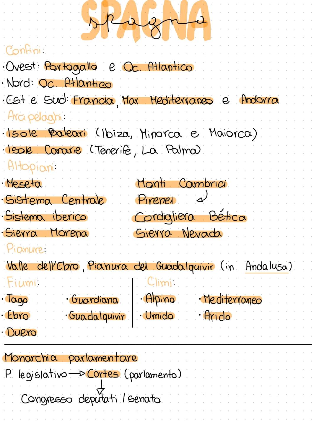 Spagna
Confini:
Ovest: Portogallo e Oc. Atlantico.
· Nord: Oc. Atlantico
•Est e Sud: Francia, Mar Mediterraneo e Andorra
Ara pelaghi:
•Isole