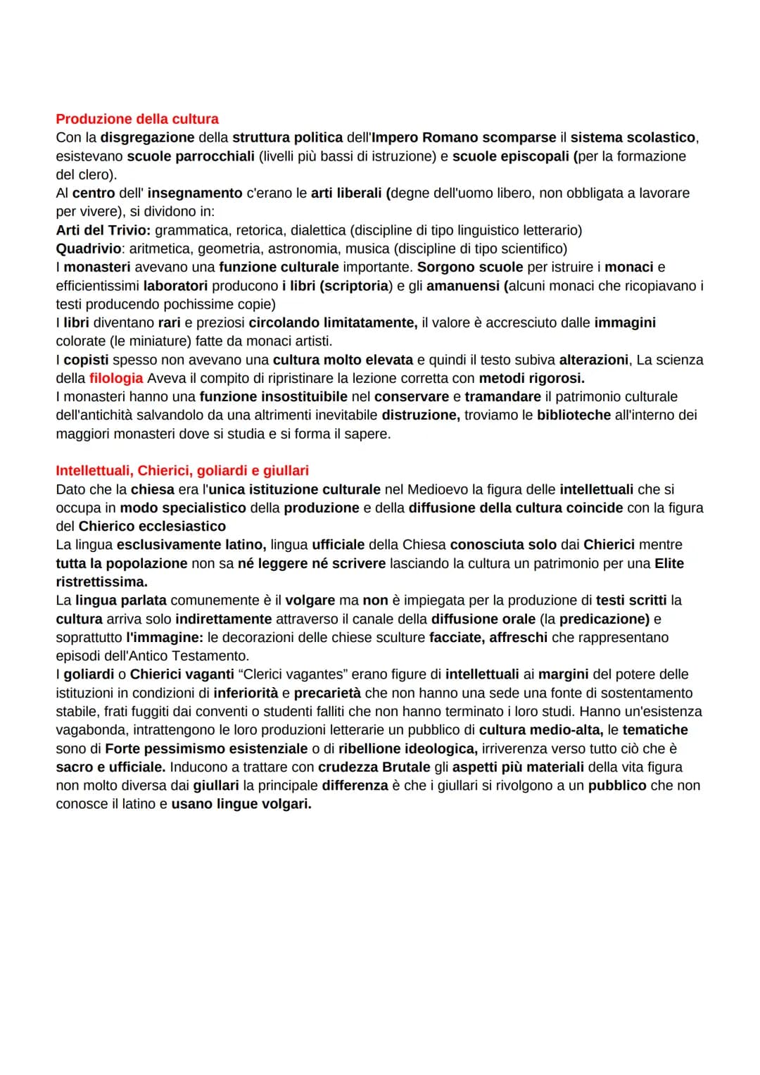 Introduzione alla letteratura - il medioevo
Premessa
I primi testi letterari in volgare in italia comparvero nei primi decenni del Duecento,