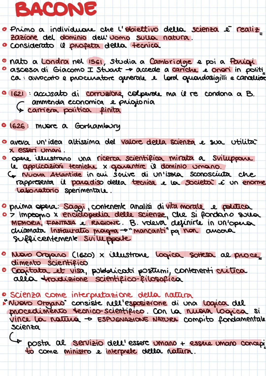 Bacone, Galilei, Cartesio e Spinoza