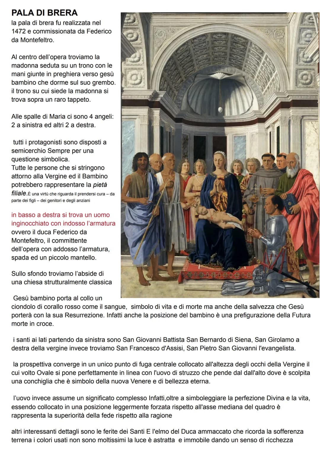 Piero della Francesca
Piero della Francesca nacque a Borgo Sansepolcro ad Arezzo intorno a 1416/1417
la sua formazione però avviene a Firenz