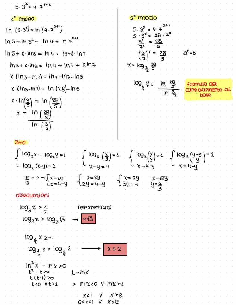 X = 109(a) b
logaritmo in base A ou B
a>o na#1
(base)
b> (argomento del logaritmo)
Def: l'esponente da dare alla base per ottenere l'argomen