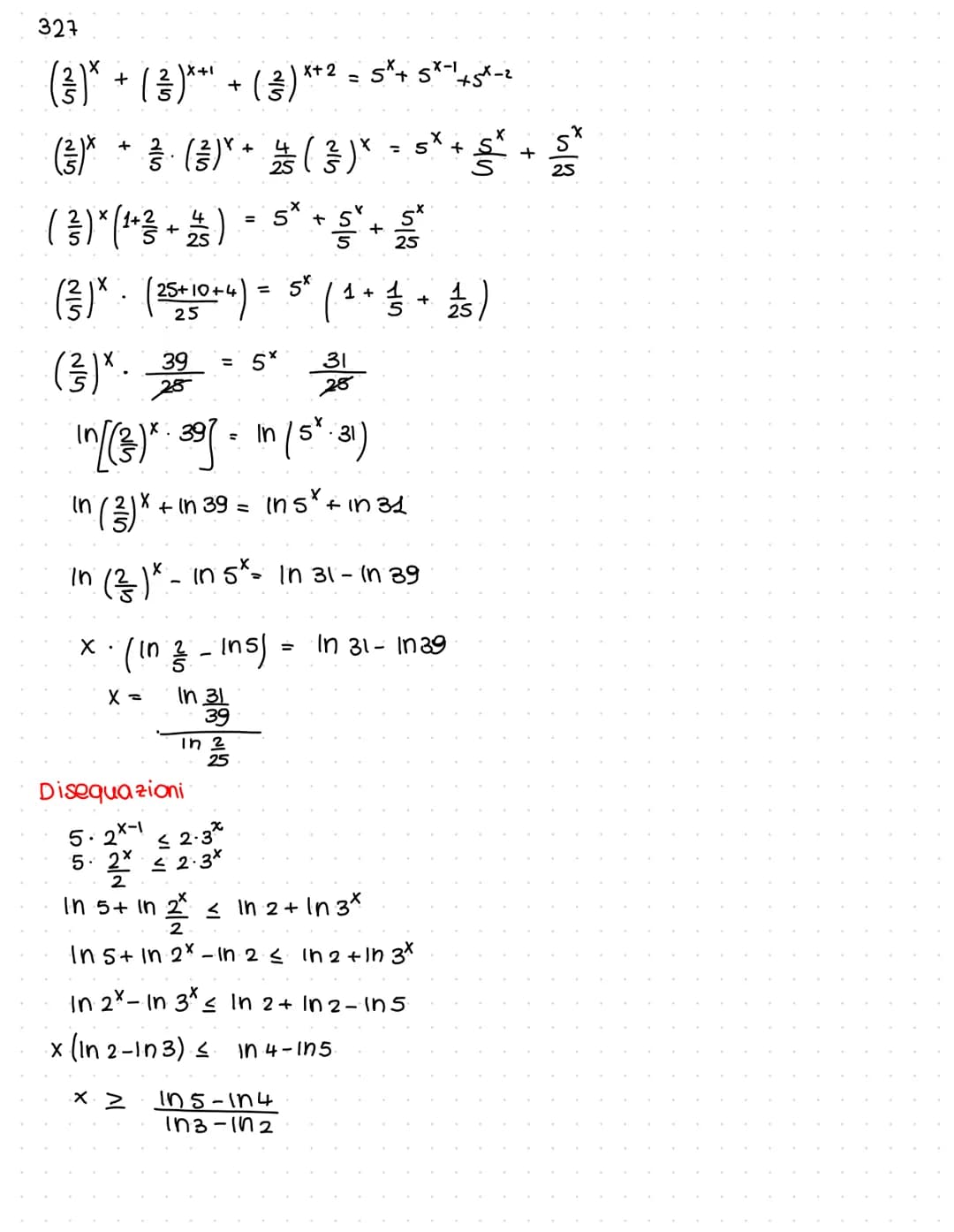 X = 109(a) b
logaritmo in base A ou B
a>o na#1
(base)
b> (argomento del logaritmo)
Def: l'esponente da dare alla base per ottenere l'argomen