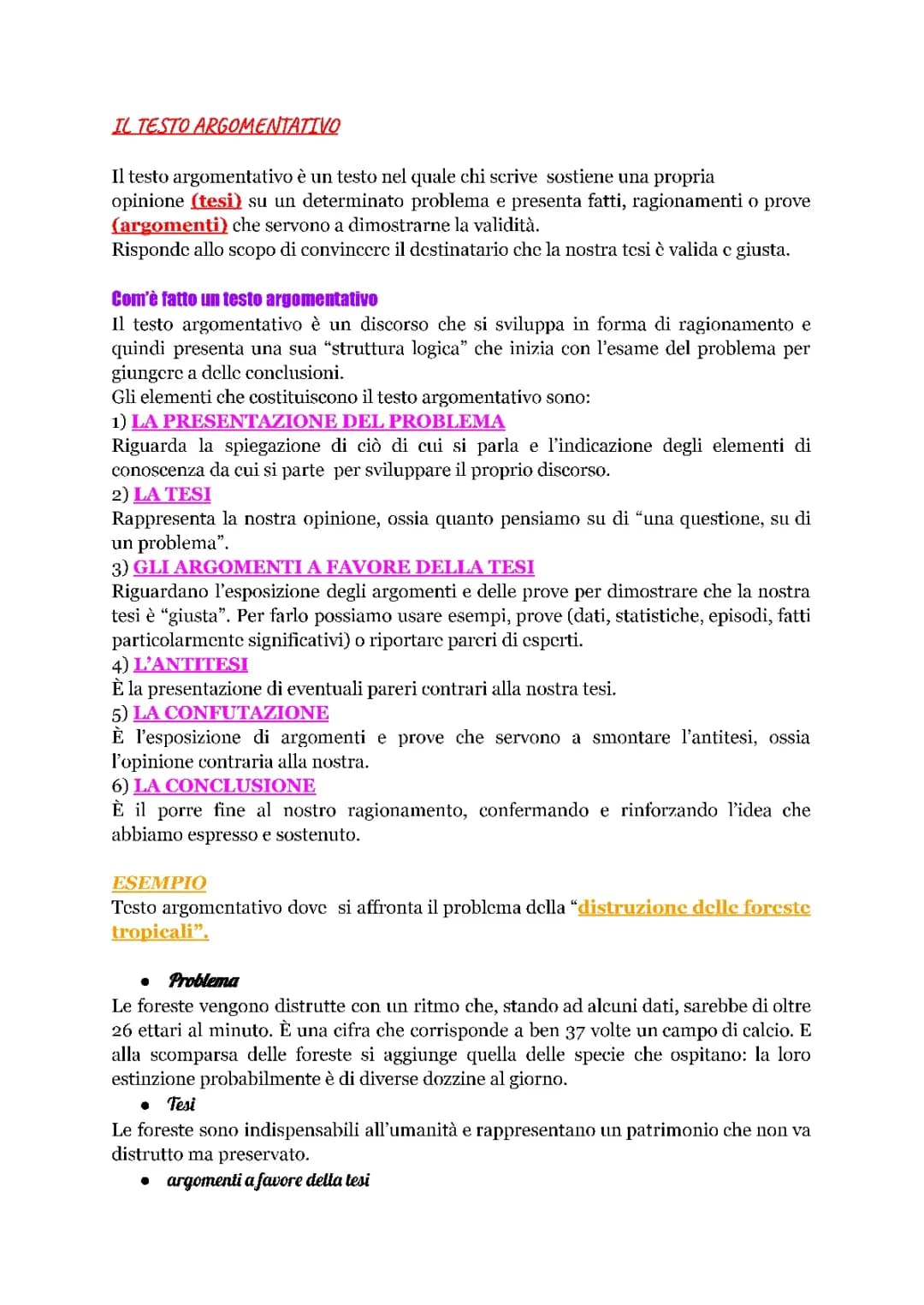 Testo argomentativo