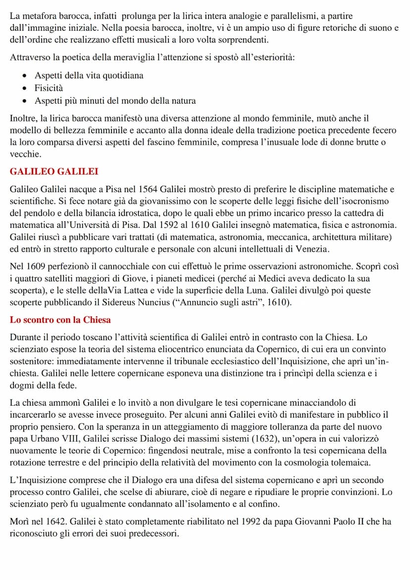 IL BAROCCO
Nel Seicento si verificarono profondi mutamenti e sperimentazioni in ambito artistico e letterario, fu
infatti un'epoca di grandi