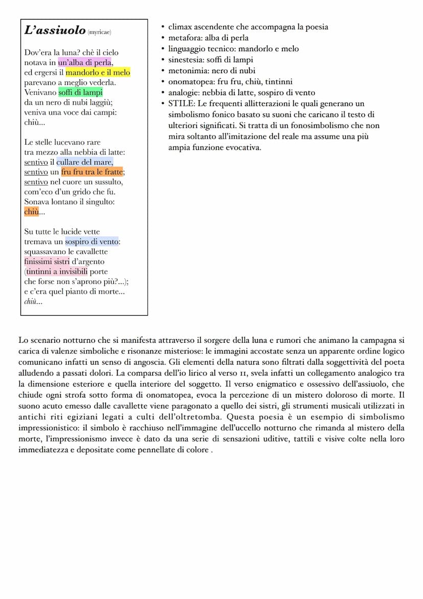 Giovanni Pascoli
Pascoli e D'Annunzio sono i rappresentanti più significativi del Decadentismo italiano ma presentano
notevoli differenze ne