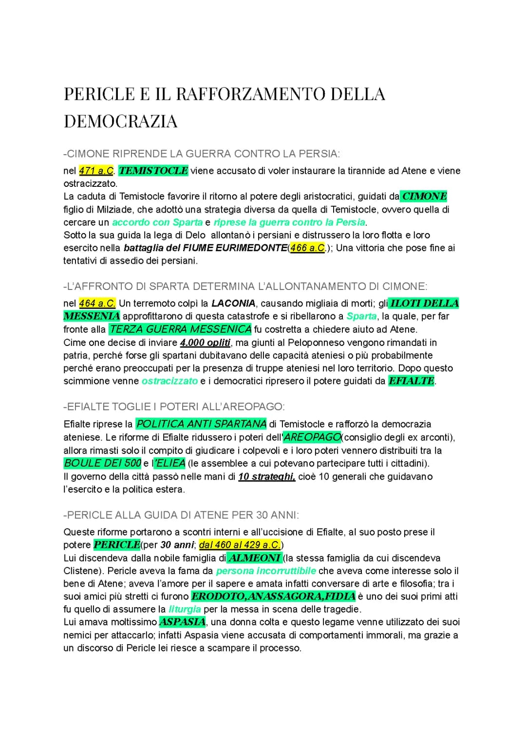 PERICLE E IL RAFFOZAMENTO DELLA DEMOCRAZIA