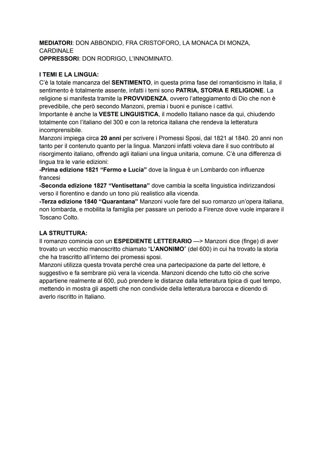 INTRODUZIONE: Si tratta del primo vero romanzo moderno italiano e si può definire il
simbolo stesso del romanzo.
È un Romanzo Storico (Si sv