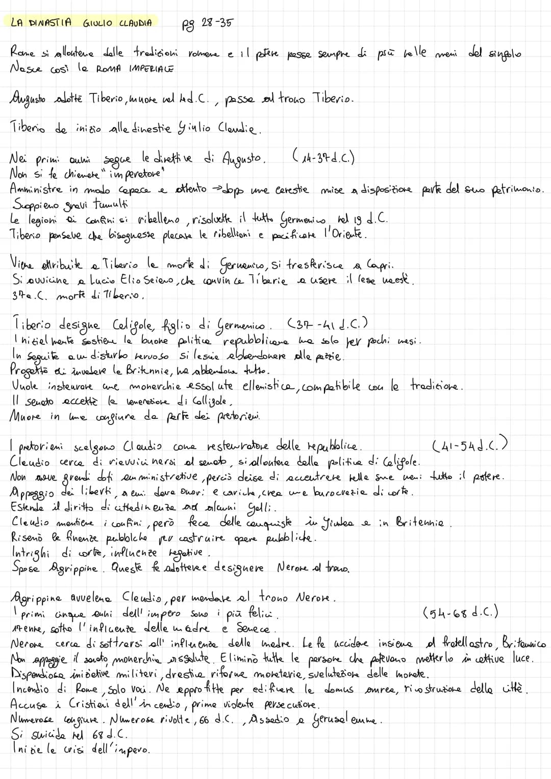 LA DINASTIA GIULIO CLAUDIA
Pg 28-35
Rome si allontene delle traditioni romene e il potere pesse sempre di più belle meni del singolo
Nasce c