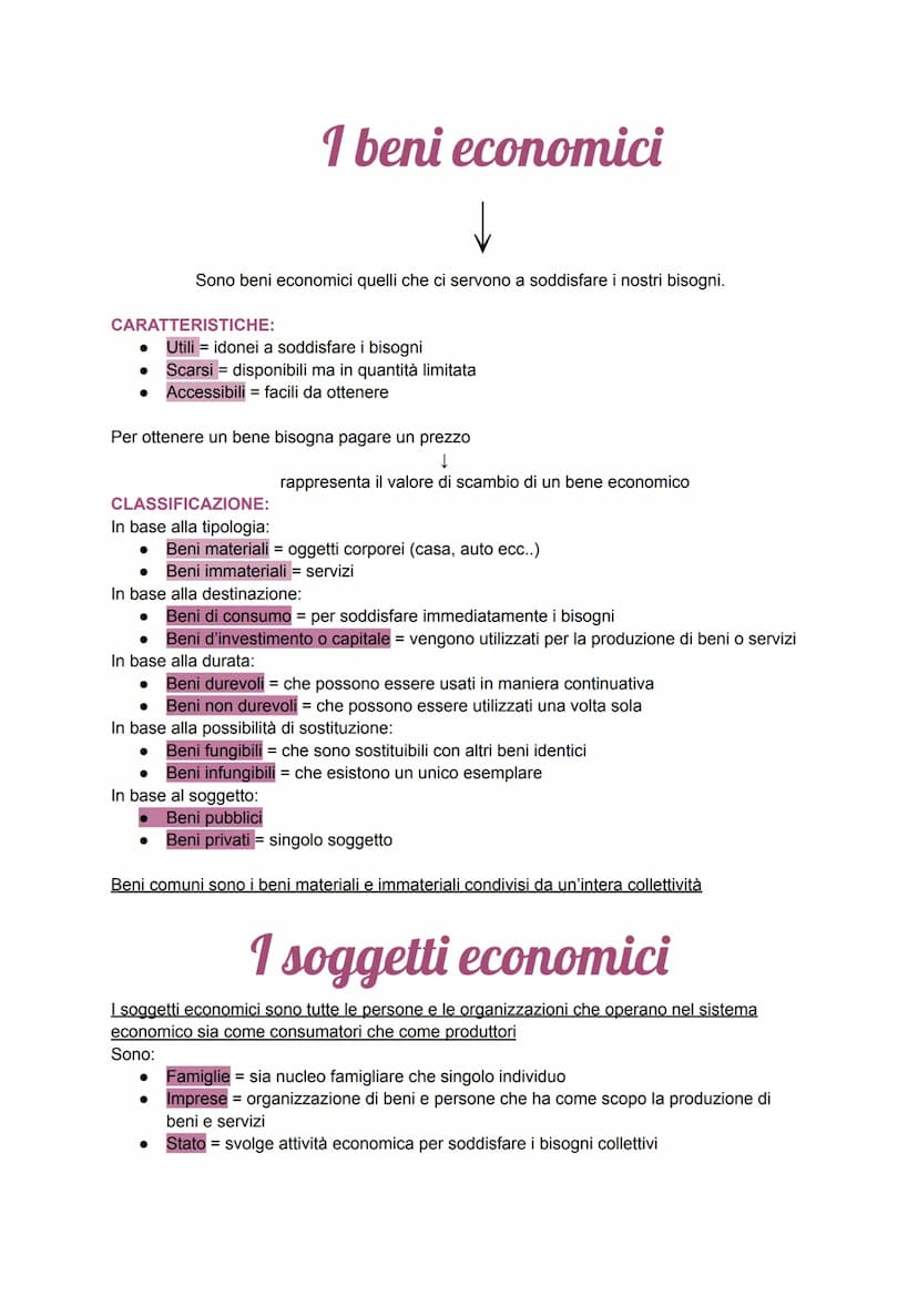 L'economia
L'economia è la disciplina che studia il modo migliore di utilizzare le risorse disponibili, così
da accrescere al massimo la lor