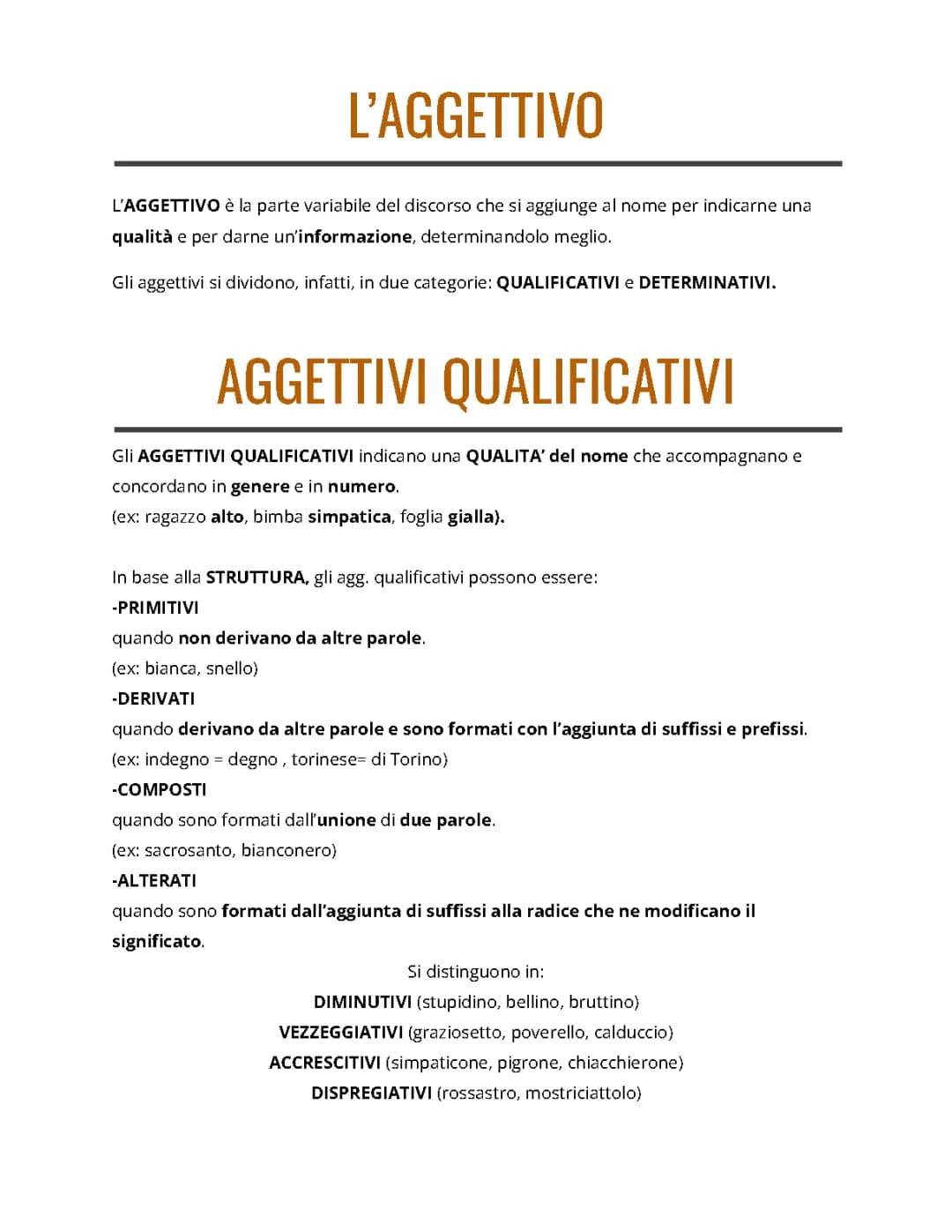 L'aggettivo e i pronomi.