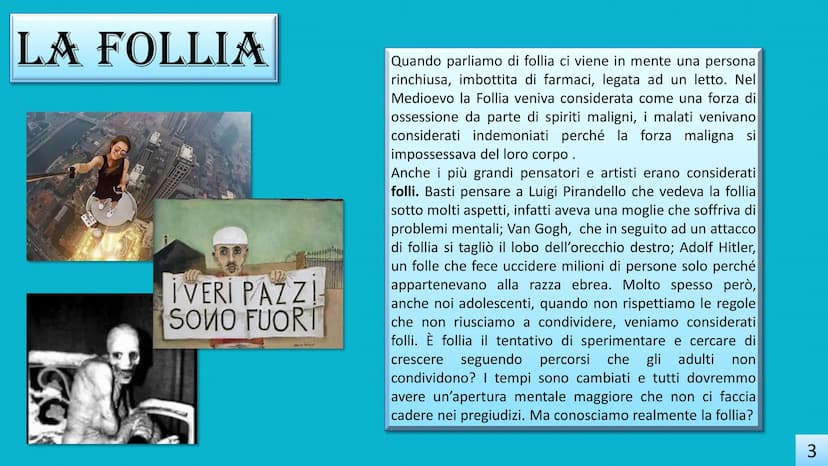 --- OCR Start ---
SCUOLA
LA FOLLIA
"Imparerai a tue spese che nel lungo tragitto della
vita incontrerai tante maschere e pochi volti"
Luigi 