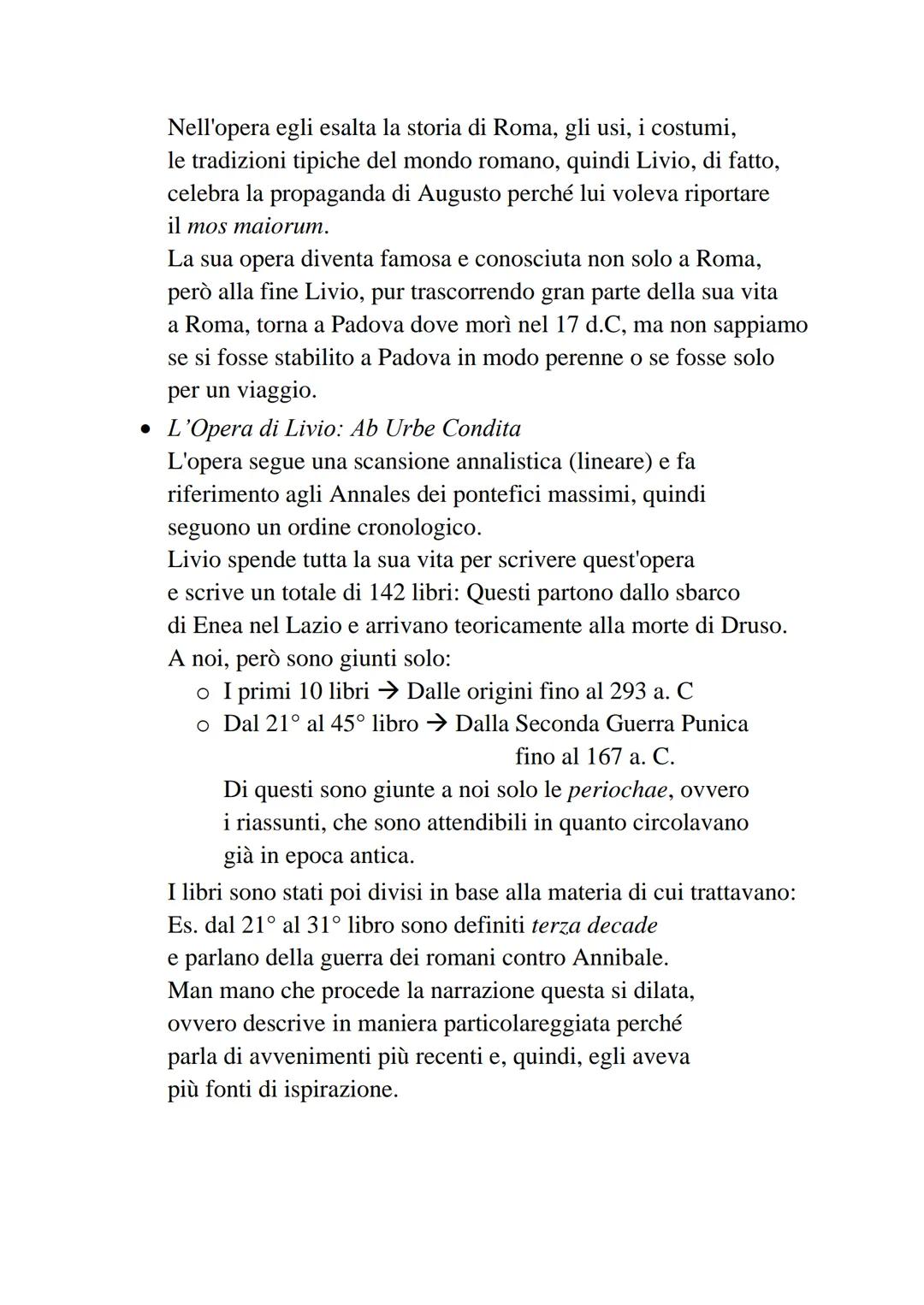 ## Tito Livio

*   Periodo storico

    Livio nasce in un periodo storico particolare:

    *   Vi è una grave crisi causata da guerre civil