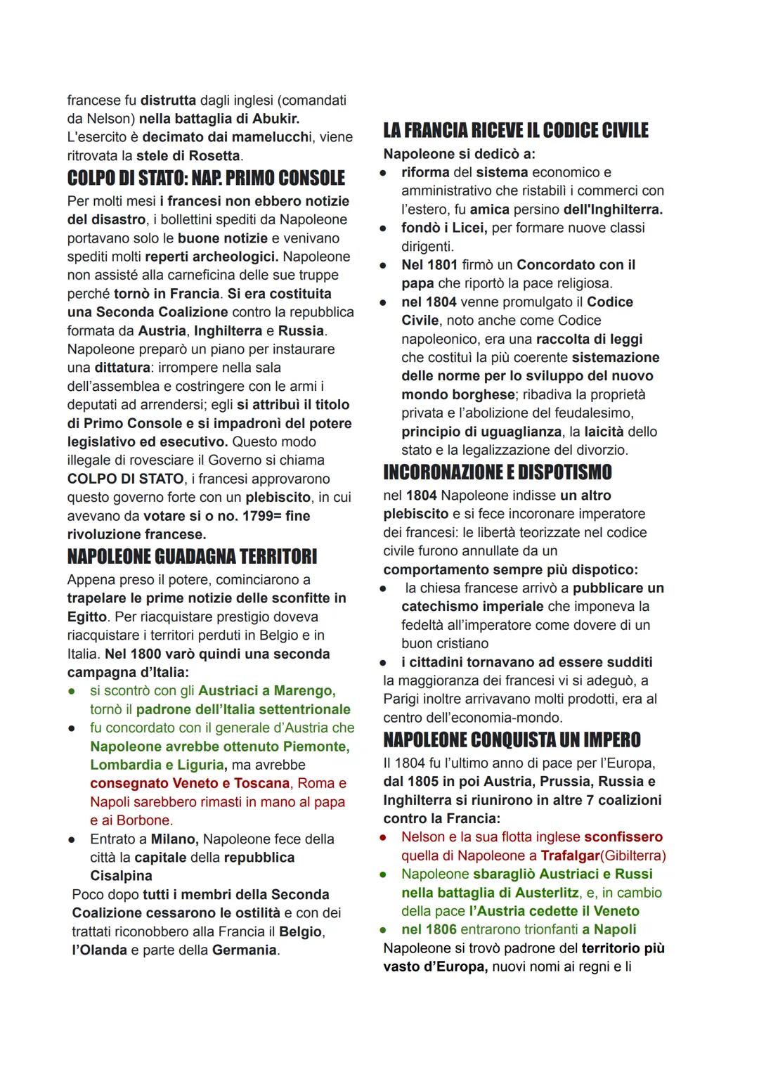 LA FRANCIA CHIAMA NAPOLEONE
Eliminato Robespierre, la Francia tornò alle
drammatiche condizioni del 1793.
●
NAPOLEONE E LA GLORIA DELLA FRAN
