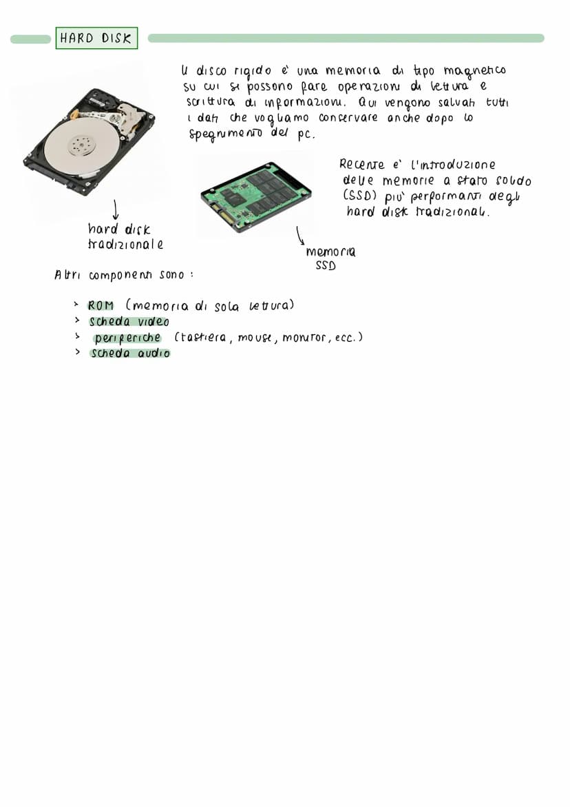COMPONENTI
SCHEDA MADRE
I computer
La scheda madre e' una scheda di arcuiti integrati che collega tutti
gli altri componenti.
La scheda madr