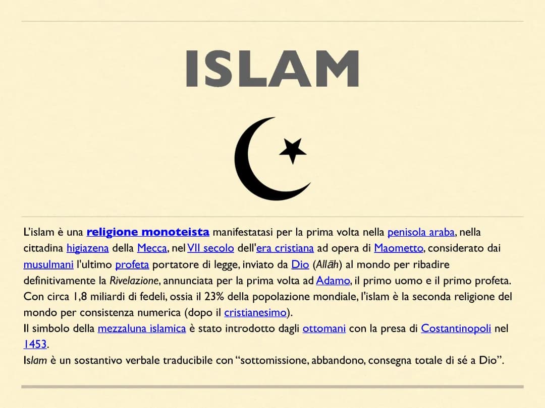 Nascita dell'Islam: Riassunto e Mappa Concettuale per Bambini