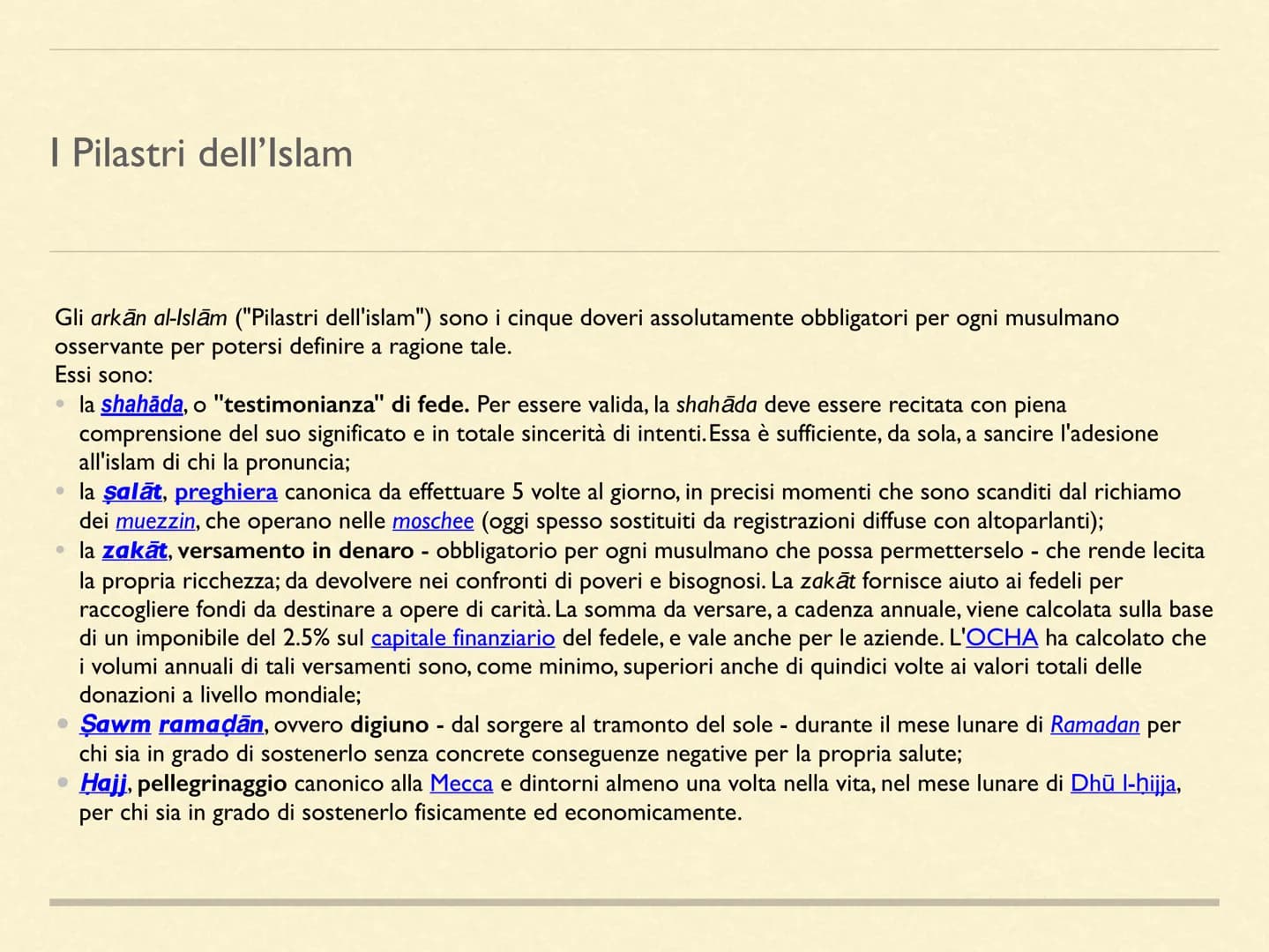 ISLAM
*
L'islam è una religione monoteista manifestatasi per la prima volta nella penisola araba, nella
cittadina higiazena della Mecca, nel