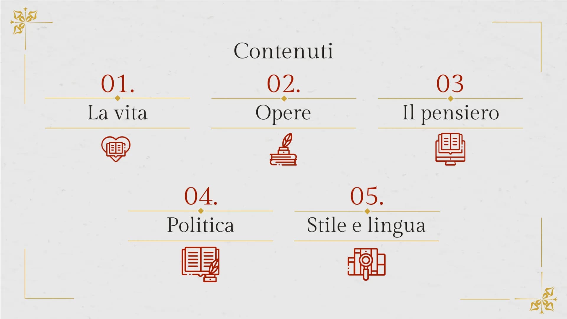 Loc
Niccolò
Machiavelli
Storico, filosofo, scrittore, drammaturgo,
politico, diplomatico italiano
“Padre della scienza politica” 01.
La vita