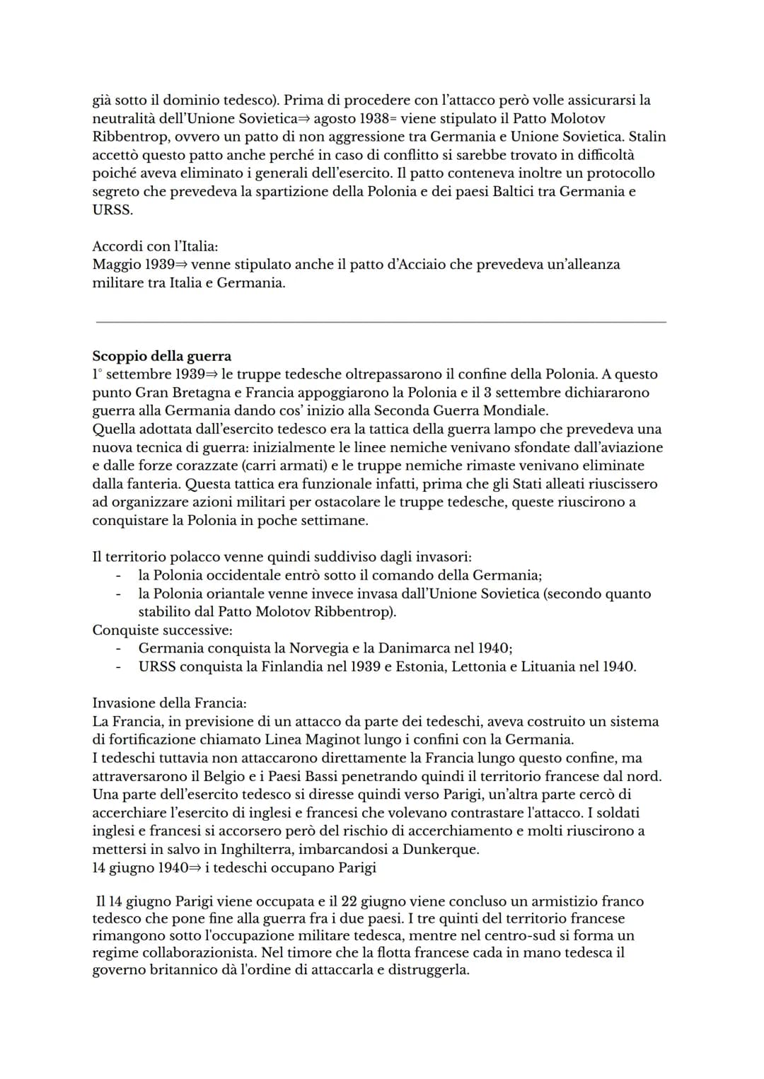 SECONDA GUERRA MONDIALE
La Germania era caratterizzata da un clima di forte tensione dovuto da diversi fattori tra
cui:
le dure condizioni p