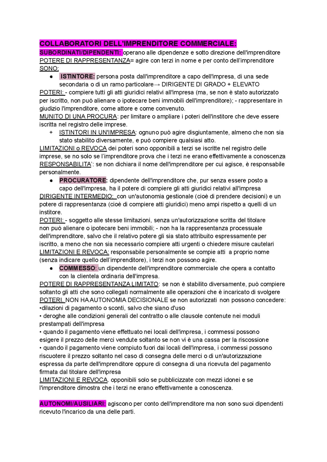 Chi sono gli Ausiliari dell'Imprenditore: Procuratore, Institore e Commessi