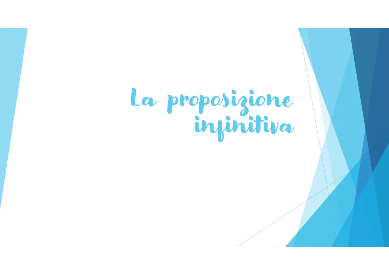 
<p>La proposizione infinitiva è un costrutto sintattico latino che presenta il verbo all'infinito + il soggetto (sempre espresso) e tutti i
