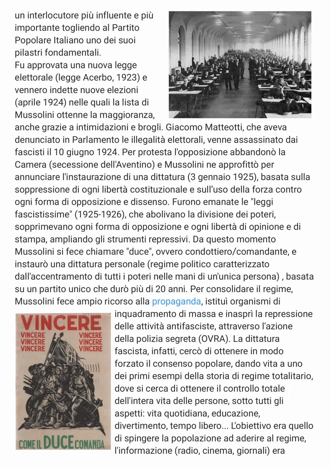 # IL FASCISMO

Che cos'è?

II Fascismo è un regime politico di estrema destra che ha avuto origine in
Italia negli anni '20 del secolo scors