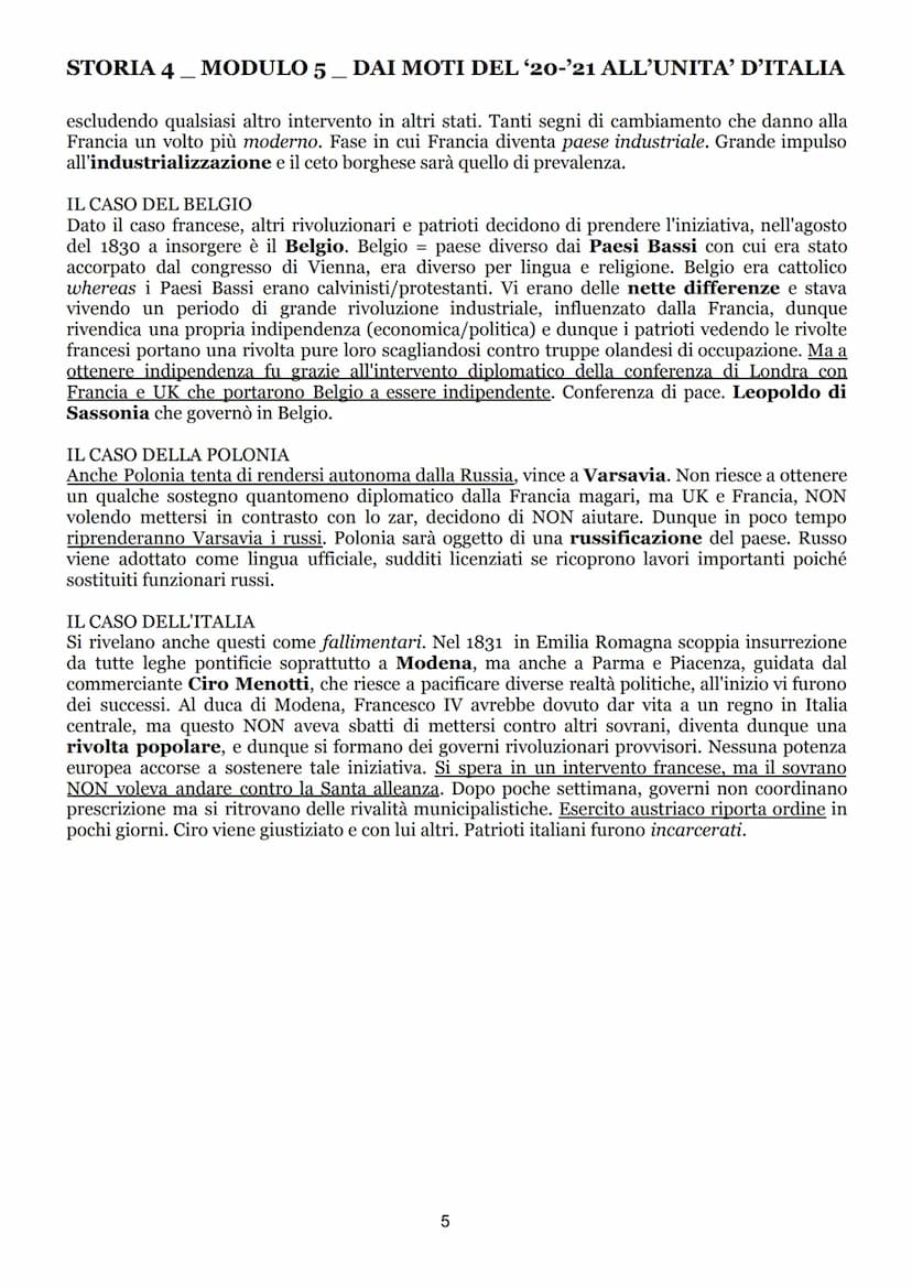 STORIA 4
MODULO 5 DAI MOTI DEL '20-'21 ALL’UNITA' D'ITALIA
I MOTI DEL 1820-1821
SITUAZIONE IN EUROPA INIZIALE
Moti iniziano in Spagna, nella