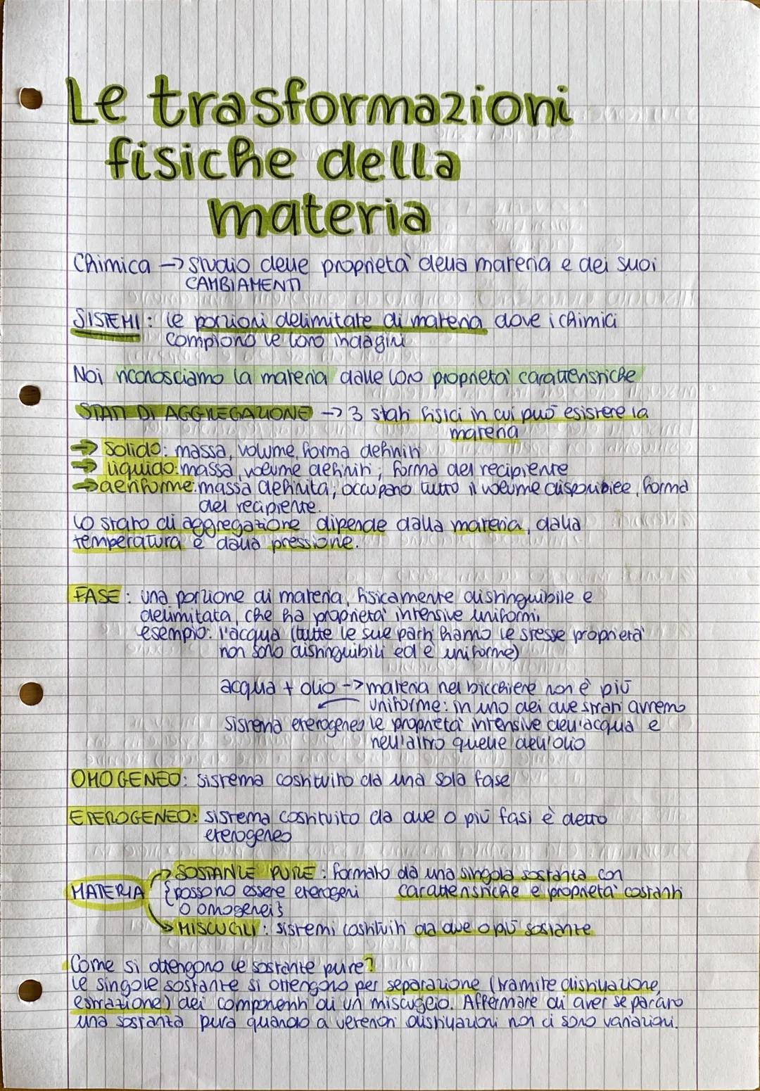 Le trasformazioni
fisiche della
materia
Chimica studio delle proprietà della materia e dei suoi
CAMBIAMENT
SISTEMI: le porzioni delimitate d