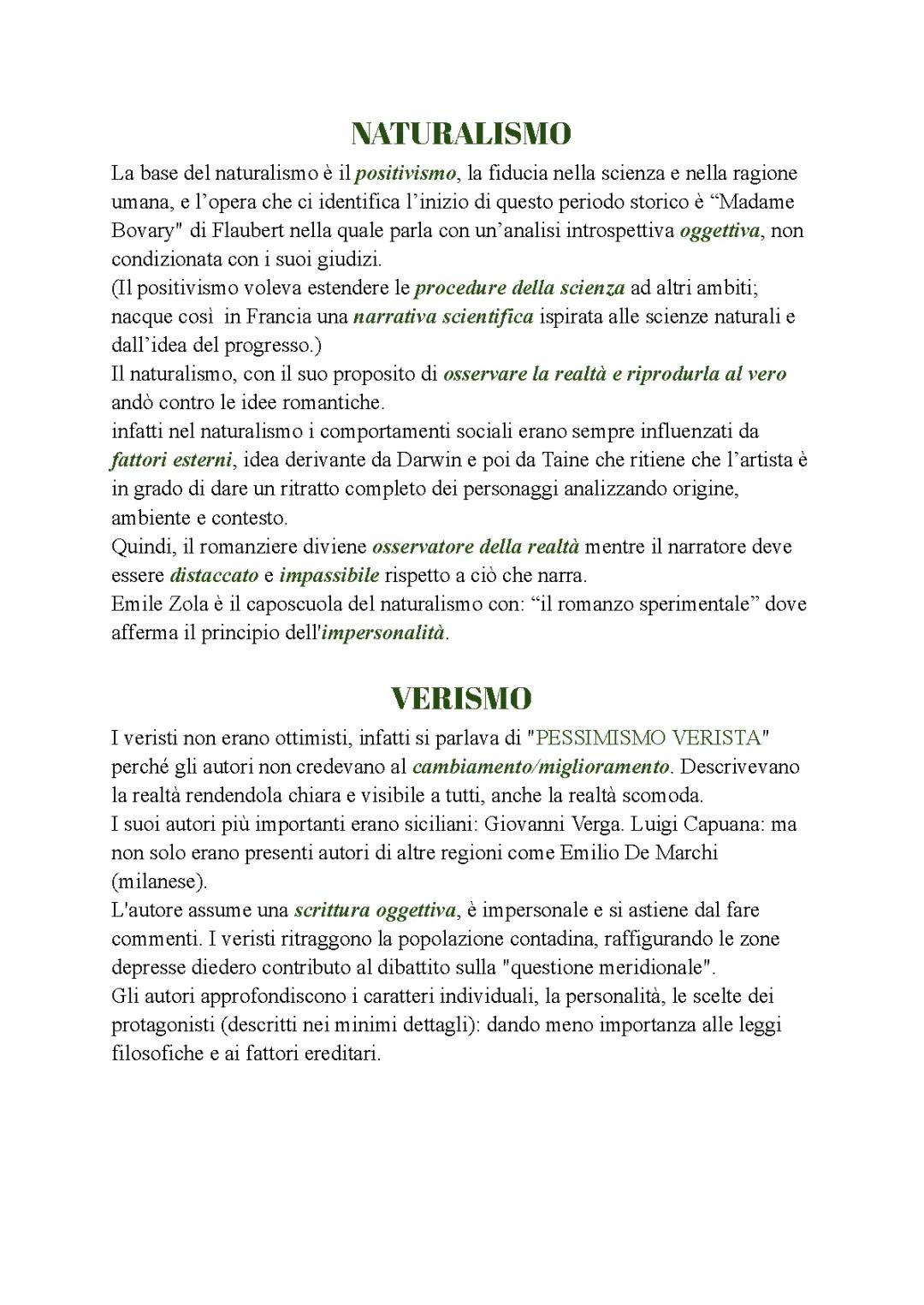 Positivismo- Emile Zola- Verga